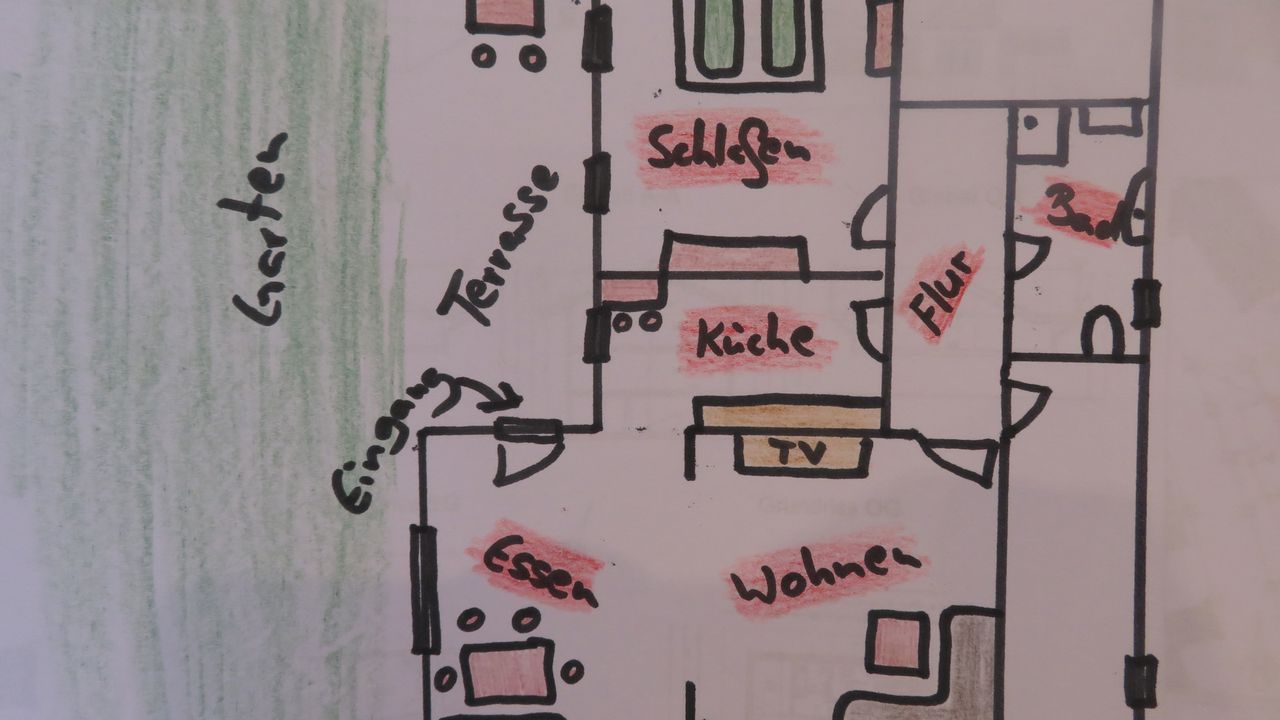 Grundriss der Fewo Lattengebirge Grundriss der Fewo Lattengebirge